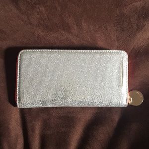 Silver sparkle wallet